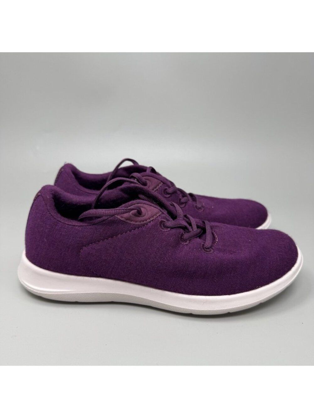 Merinos Women Sneakers Purple Merino Wool Lace Up Comfort Walking Shoes Size 6